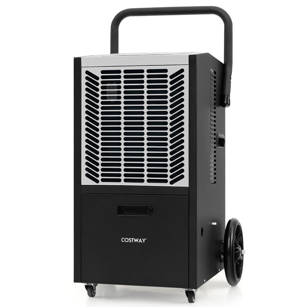 Canddidliike 140 Pints Commercial Dehumidifier Crawl Space Dehumidifier with Pump and Drain Hose-White, Dehumidifier for Large Room and Basements