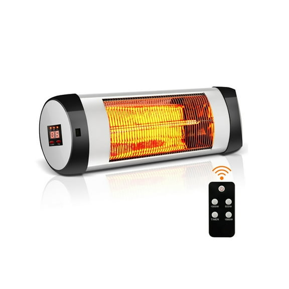 Canddidliike 1500W Wall-Mounted Electric Heater Patio Infrared Heater with Remote Control, Overheat & Tip-Over Protection, Electric Oil Heater for Home, Bedroom, Indoor use