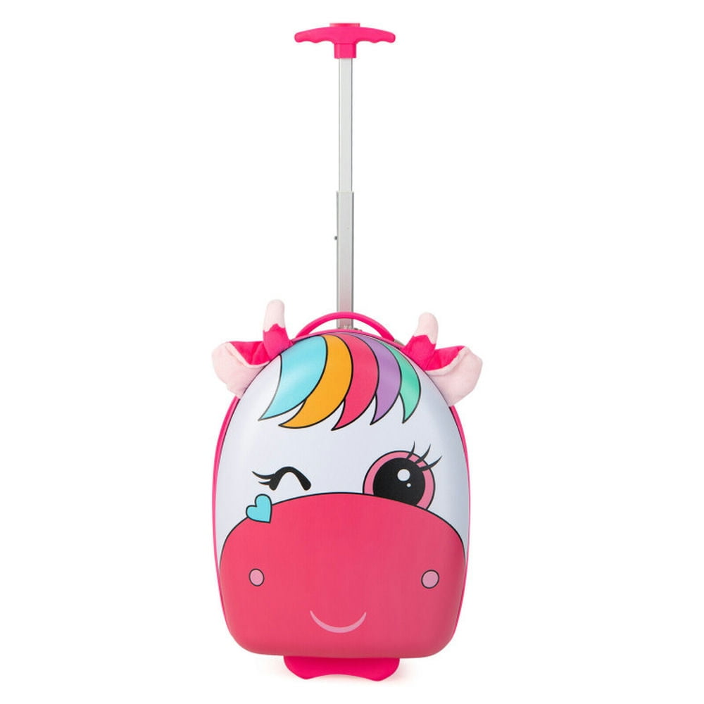 Canddidliike 16 Inch Kids Rolling Luggage with 2 Flashing Wheels and Telescoping Handle-Pink, Kids Luggage with Wheels, Riding Suitcase for Kids Canddidliike 16 Inch Kids Rolling Luggage with 2 Flashing Wheels and Telescoping Handle-Pink, Kids Luggage with Wheels, Riding Suitcase for Kids