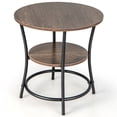 thumbnail image 1 of Canddidliike 2-Tier Round End Table with Open Storage Shelf and Sturdy Metal Frame-Natural, Modern Nightstand, End Table for Bedroom Living Room, 1 of 4