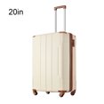 thumbnail image 1 of Canddidliike 20-Inch Luggage, Hardshell Travel Suitcase Bags with TSA Lock, Lightweight - Brown White, 1 of 7