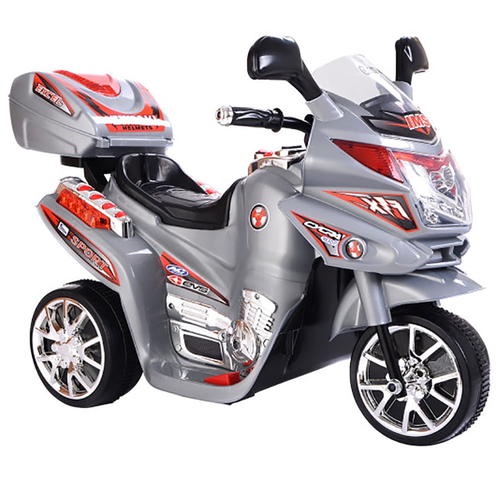 Canddidliike 20-day Presell 3 Wheel Kids Ride On Motorcycle 6V Battery Powered Electric Toy Power Bicyle New-Gray, Kids Motorcycle Ride On Toy ,Battery Powered Motorbike for Kids 14 and Up