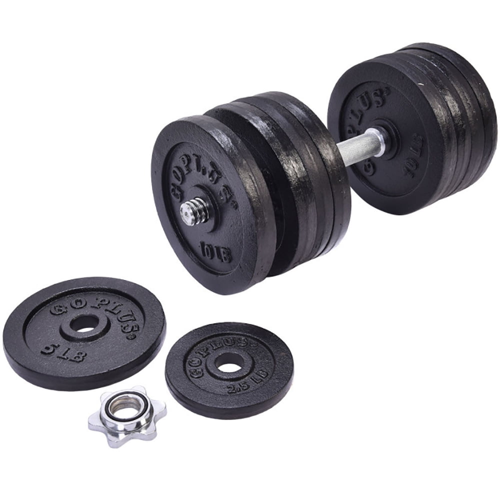 Canddidliike 200 lbs Adjustable Cap Weight Workout Dumbbell Set Adjustable Dumbbells Free Weight Set with Connector