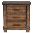 thumbnail image 1 of Canddidliike 3-Drawer Farmhouse Nightstand, Reclaimed Solid Wood Dresser in Natural, 1 of 4