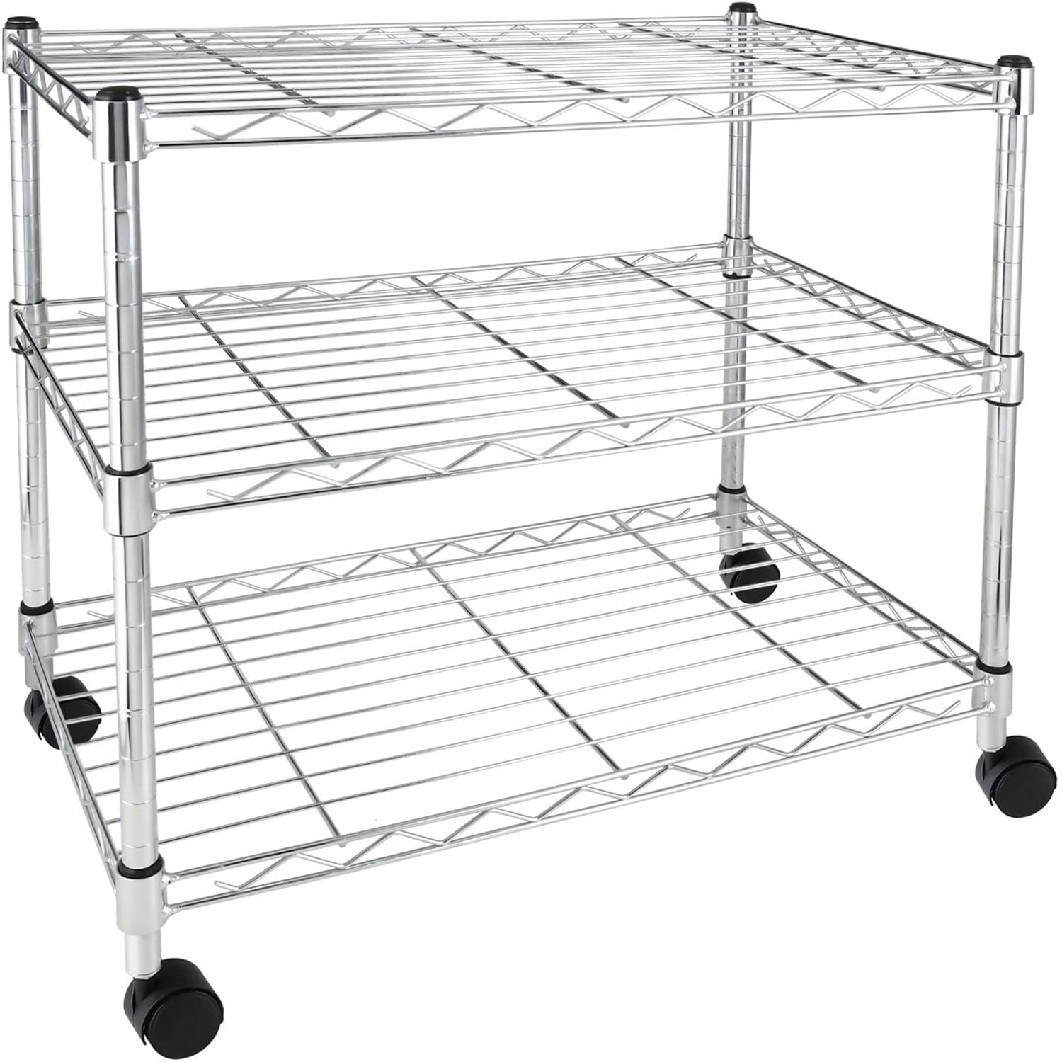 Canddidliike 3Tier Adjustable Metal Utility Rolling Storage Wire