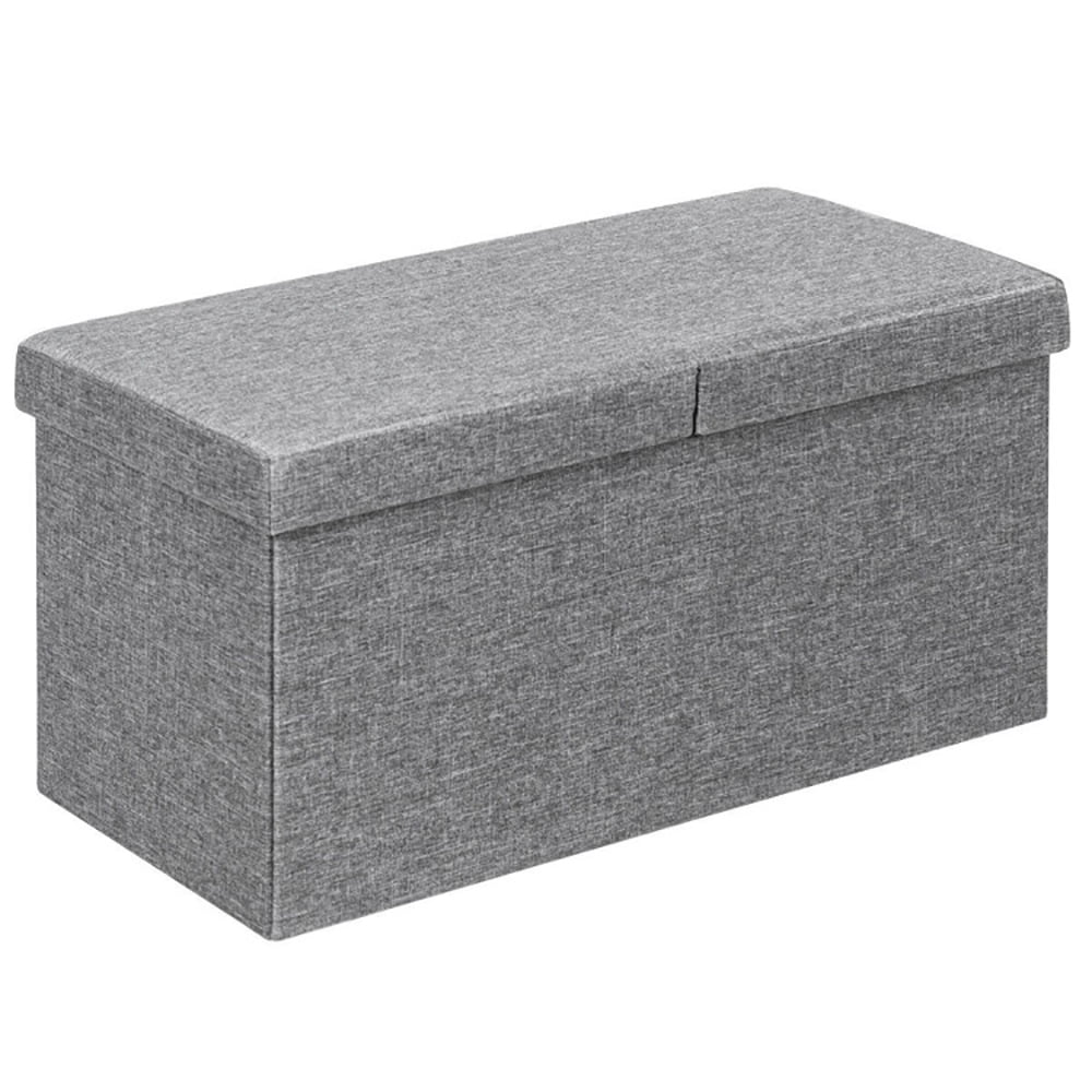 Canddidliike 30 Inch Folding Storage Ottoman with Lift Top-Light Gray, Folding Ottoman Storage Bench Cube for Space Saving Canddidliike 30 Inch Folding Storage Ottoman with Lift Top-Light Gray, Folding Ottoman Storage Bench Cube for Space Saving