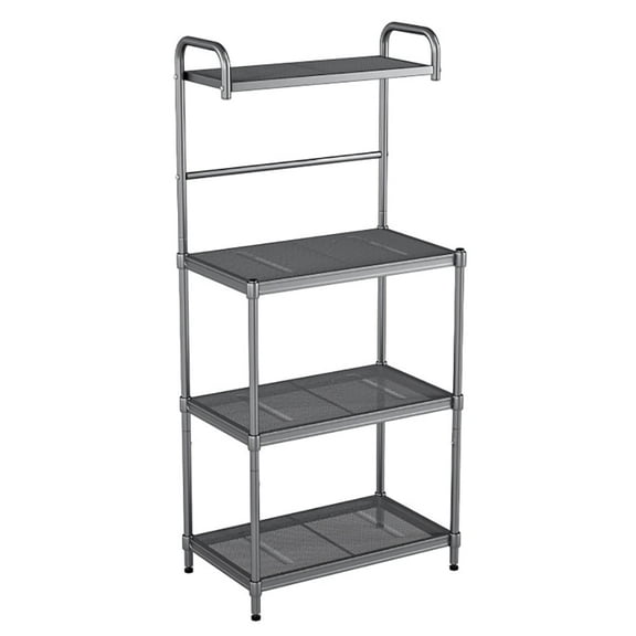 Spaco 4-Tier Baker’s Rack Stand Shelves Kitchen Storage Rack Organizer, Bakers Rack Kitchen Storage Shelf, Gray