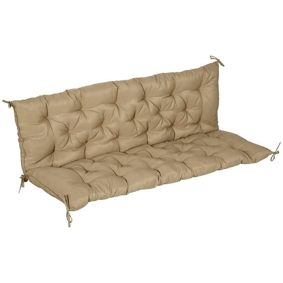 Canddidliike 59" x 38" Tufted Bench Cushion,3-Seater Replacement for Swing Chairr, Patio Sofa/Couch, Outdoor Furniture, Beige