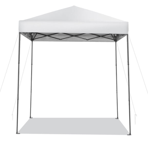 Canddidliike 6.6 x 6.6 Feet Outdoor Pop-up Canopy Tent with UPF 50+ Sun Protection-White, Outdoor Party Event Tents for Outside Party Waterproof Tent BBQ Shelter