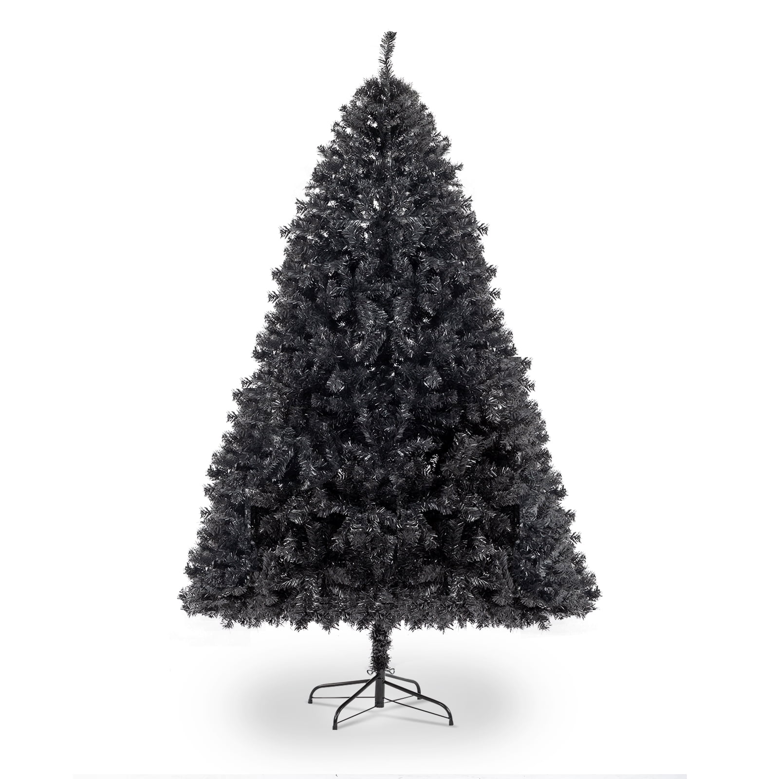 Canddidliike 6FT Black Artificial Christmas Tree for Indoor Outdoor, Holiday Christmas Decorations Fake Xmas Tree