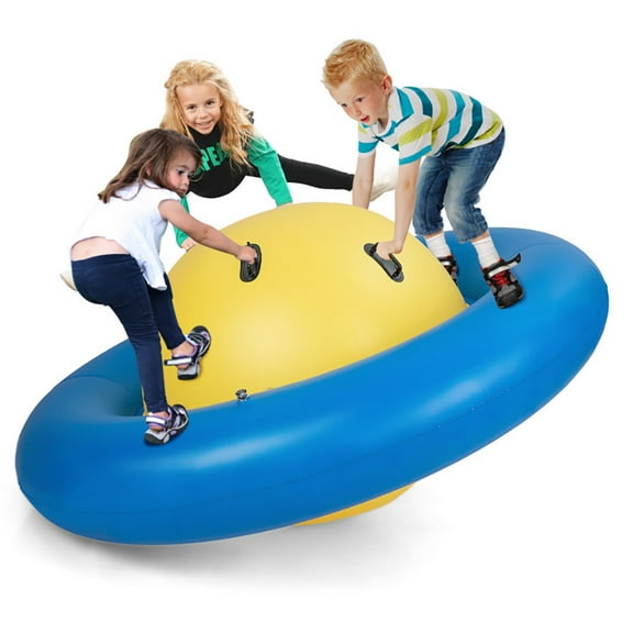 Canddidliike 7.5 Foot Giant Inflatable Dome Rocker Bouncer with 6 Built-in Handles for Kids-Blue, Inflatable Dome Rocking Bouncer, Gift for Boys Girls Ages