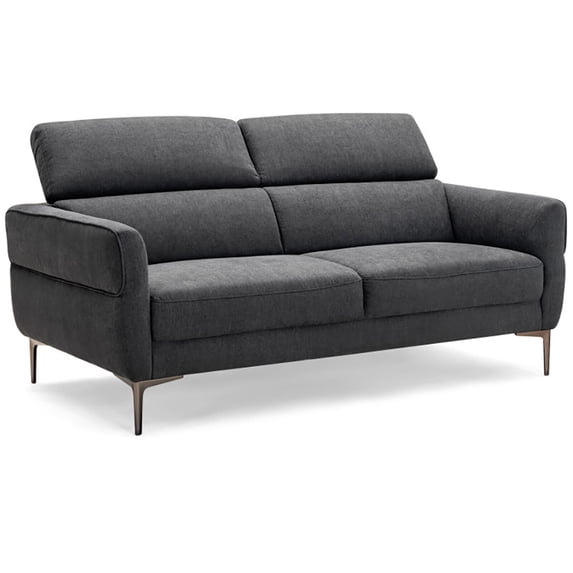 Canddidliike 72.5 Inch Modern Fabric Loveseat Sofa Couch with Adjustable Headrest, Convertible Sectional Sofa for Living Room