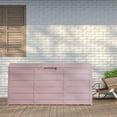 thumbnail image 1 of Canddidliike 75 Gallon Weather Storage Box on Wheel, Deck Bin Garden Box for Outdoor Patio Seat - Pink, 1 of 9