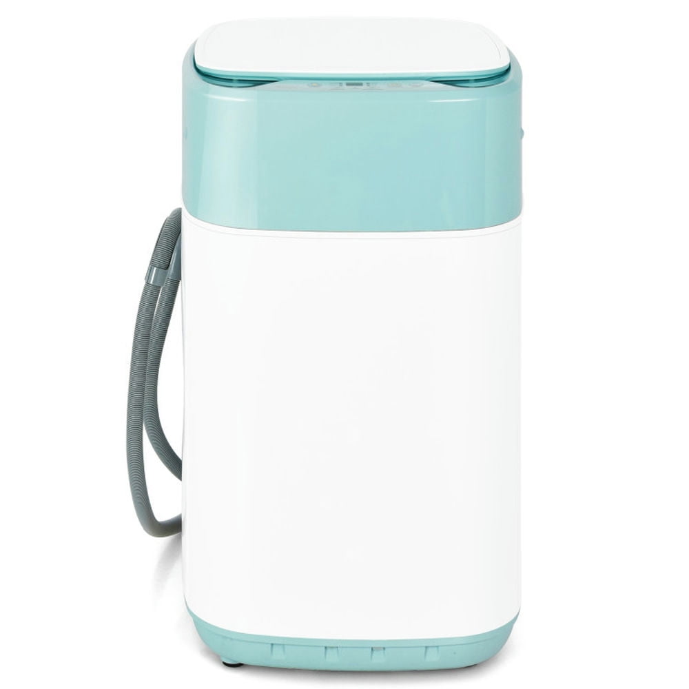Canddidliike 8 Lbs Portable Fully Automatic Washing Machine with Drain Pump, Portable and Powerful Washer with Automatic Imbalance Adjustment, Compact Laundry Washer for Indoor, Green