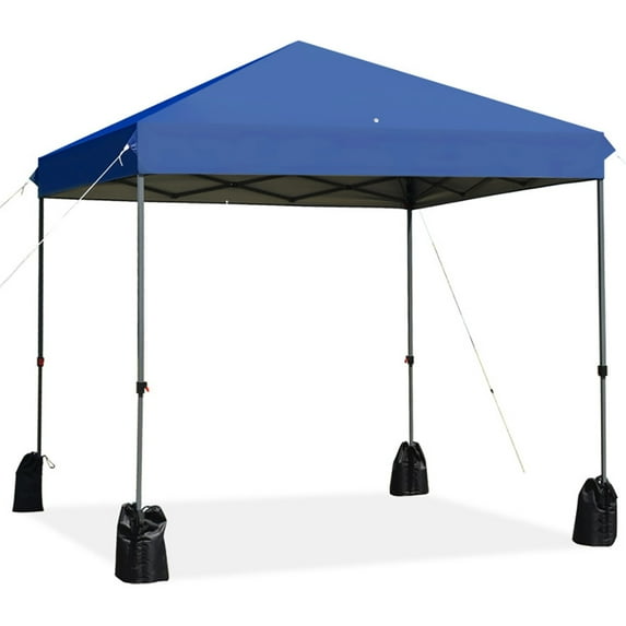 Canddidliike 8’x8' Outdoor Pop up Canopy Tent w/Roller Bag-Blue, Outdoor Party Event Tents for Outside Party Waterproof Canopy Wedding Tent BBQ Shelter