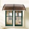 thumbnail image 1 of Canddidliike 80"×40" Polycarbonate Window Door Awning Canopy, Awnings for Windows - Brown, 1 of 8