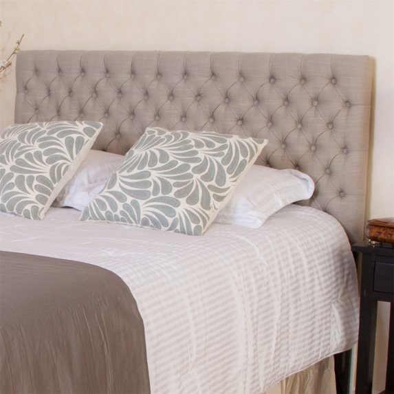 Canddidliike CAL King Tufted Fabric Modern Headboard in Black Fabric