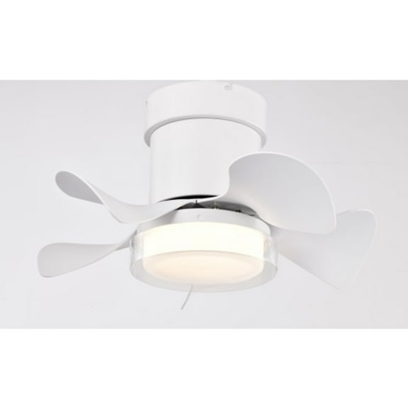 Spaco Ceiling Fans with Lights, 21 inch White Ceiling Fan with Light and Remote Control, Reversible, Dimmable, Noiseless, Small Ceiling Fan for Bedroom, Farmhouse, Indoor/Outdoor Use