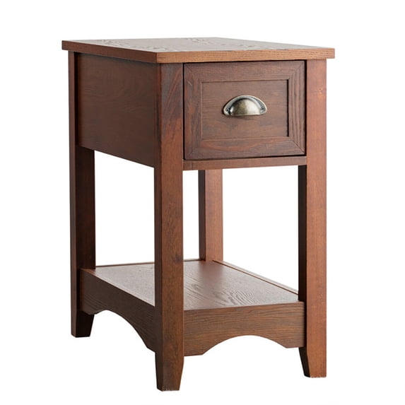 Canddidliike Contemporary Chair Side End Table Compact Table with Drawer Nightstand-Natural, Modern Nightstand, End Table for Bedroom Living Room