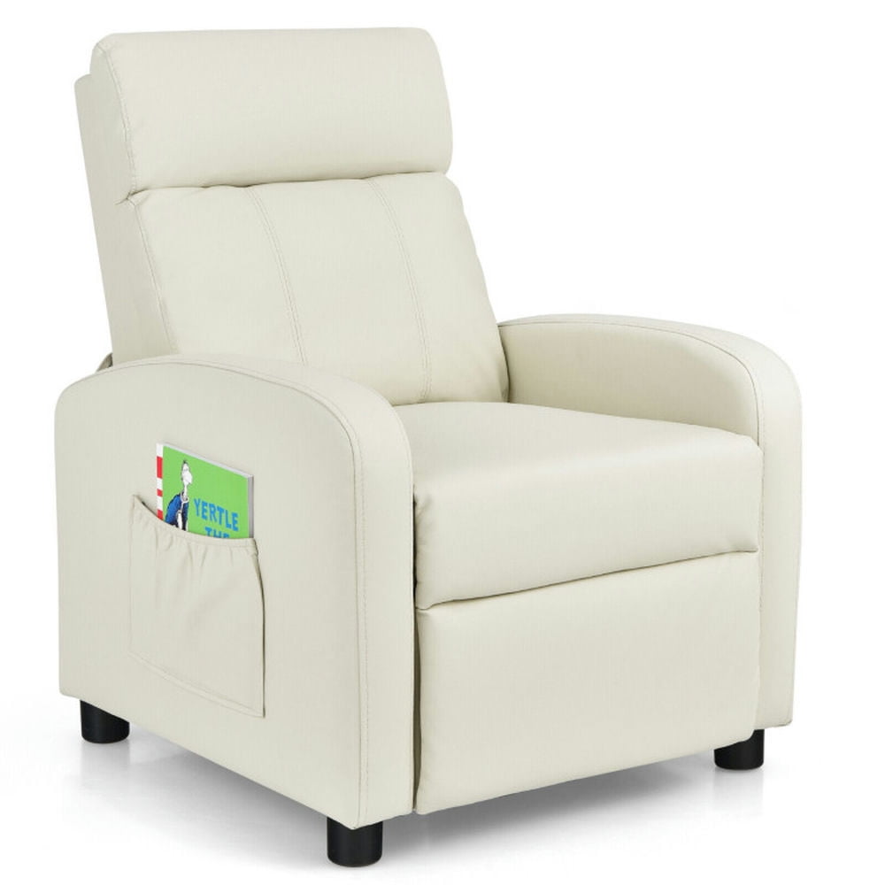 Canddidliike Ergonomic PU Leather Kids Recliner Lounge Sofa for 3-12 Age Group-White, Comfy Chair for Kids Canddidliike Ergonomic PU Leather Kids Recliner Lounge Sofa for 3-12 Age Group-White, Comfy Chair for Kids