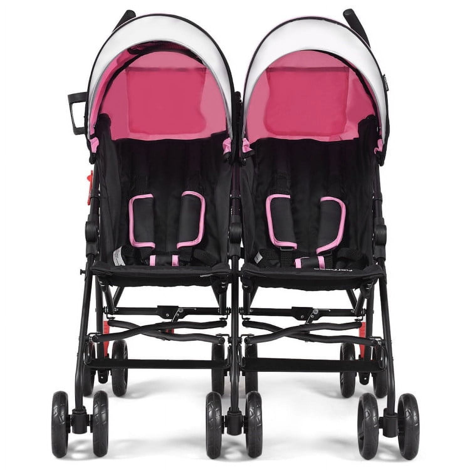 Canddidliike Foldable Twin Baby Double Stroller Ultralight Umbrella Kids Stroller-Pink, Lightweight Stroller for Infant & Toddler Canddidliike Foldable Twin Baby Double Stroller Ultralight Umbrella Kids Stroller-Pink, Lightweight Stroller for Infant & Toddler