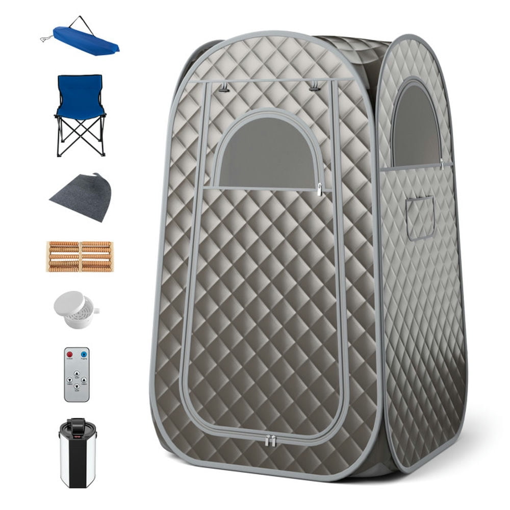Canddidliike Full-Body Personal Sauna Tent with 1000W 3L Steam Generator for Home Spa Relaxation-Gray, Portable Sauna for Home, Sauna Tent Sauna Box Canddidliike Full-Body Personal Sauna Tent with 1000W 3L Steam Generator for Home Spa Relaxation-Gray, Portable Sauna for Home, Sauna Tent Sauna Box
