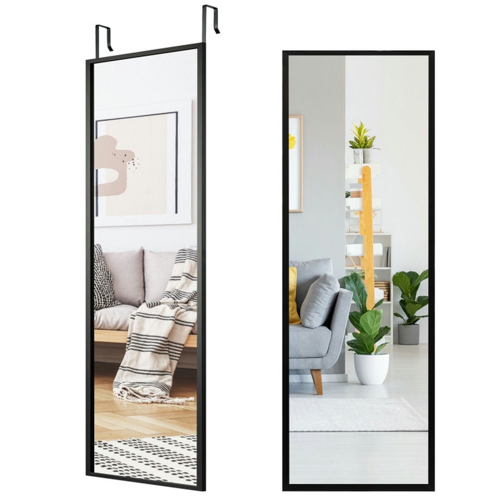 Canddidliike Full Length Metal Door Mirror with Adjustable Hook-Black, Mirrors for Wall Canddidliike Full Length Metal Door Mirror with Adjustable Hook-Black, Mirrors for Wall