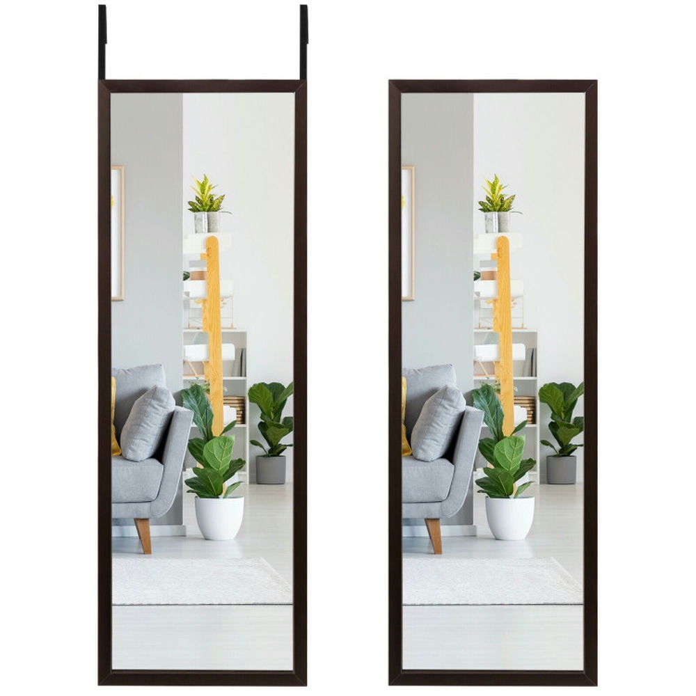Canddidliike Full Length Metal Door Mirror with Adjustable Hook-Coffee, Mirrors for Wall Canddidliike Full Length Metal Door Mirror with Adjustable Hook-Coffee, Mirrors for Wall