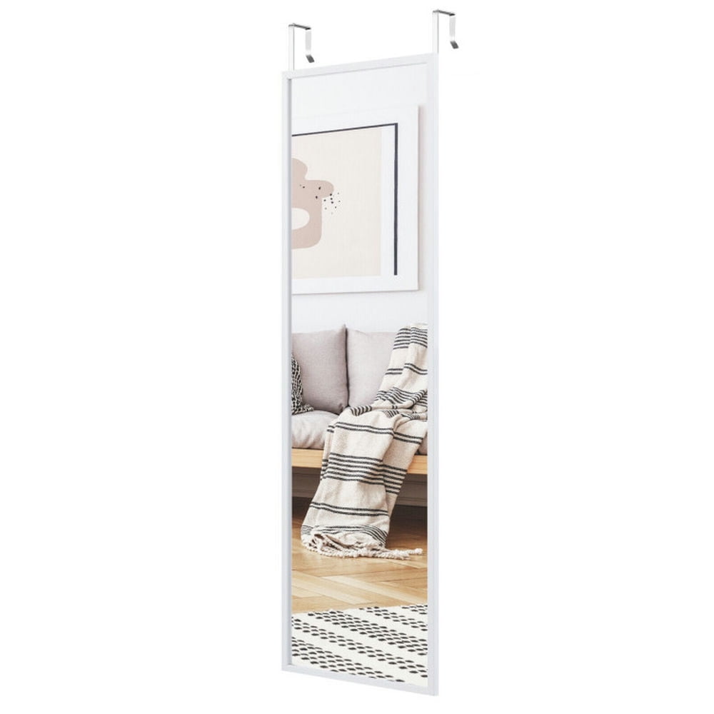 Canddidliike Full Length Metal Door Mirror with Adjustable Hook-White, Mirrors for Wall Canddidliike Full Length Metal Door Mirror with Adjustable Hook-White, Mirrors for Wall