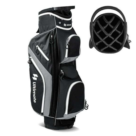Canddidliike Golf Cart Bag with 14 Way Top Dividers-Gray, Divider Golf Bags for Men & Women,Multiple Pockets, Lightweight & Durable