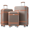 thumbnail image 1 of Canddidliike Hardshell Luggage Sets 3 Piece double spinner 8 wheels Suitcase with TSA Lock Lightweight 20"24"28", 1 of 15