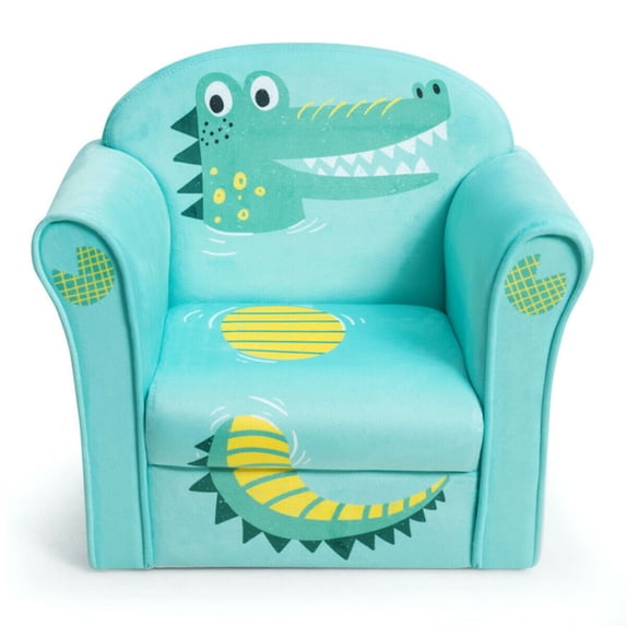 Canddidliike Kids Crocodile Armrest Upholstered Couch, Comfy Chair for Kids