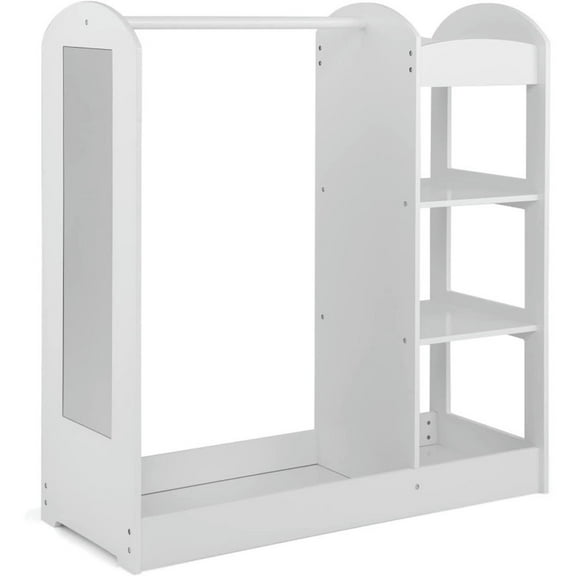 Canddidliike Kids Dress Up Storage with Mirror-White, Toy Storage Organizer for Kids, Boys, Girls, Nursery