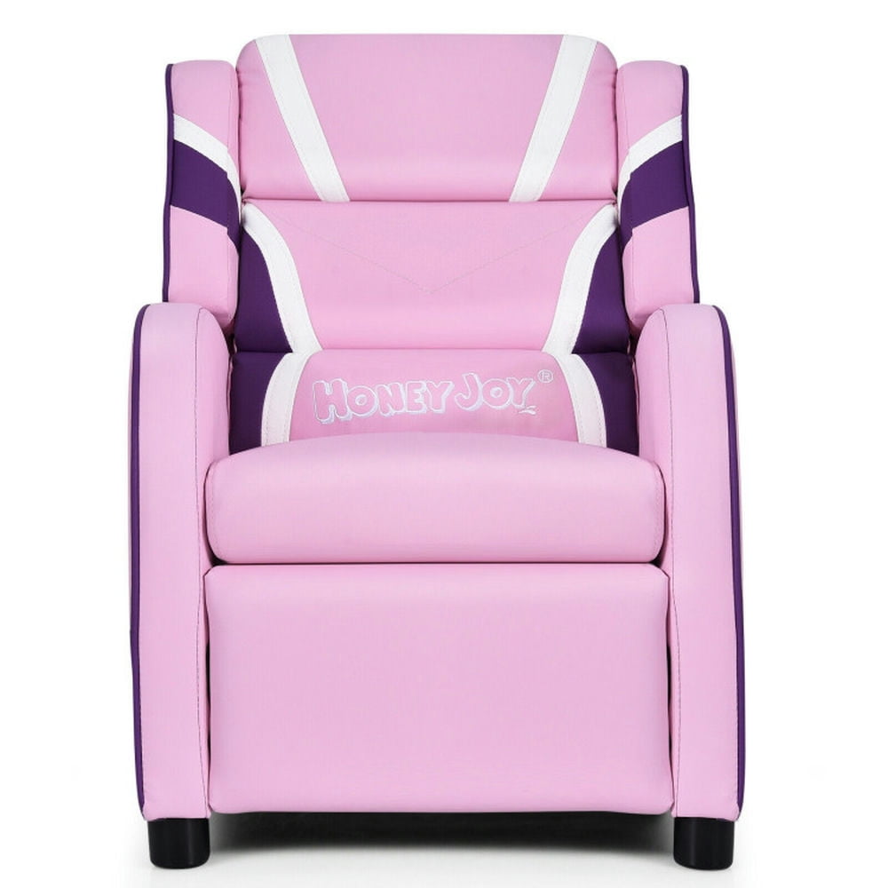 Canddidliike Kids Leather Recliner Chair with Side Pockets-Pink, Comfy Chair for Kids Canddidliike Kids Leather Recliner Chair with Side Pockets-Pink, Comfy Chair for Kids