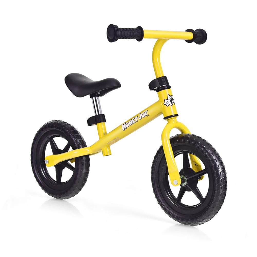 Canddidliike Kids No Pedal Balance Bike with Adjustable Handlebar and Seat-Yellow, Toddler Balance Bike Toys for Girls Boys Adjustable Seat and Handlebar No-Pedal Training Bike Best Gifts for Kids