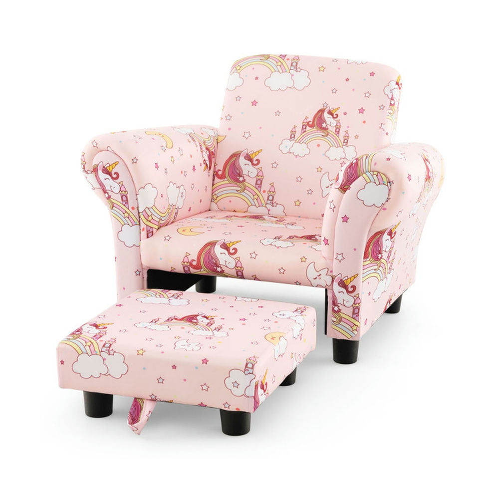 Canddidliike Kids Single Sofa with Cute Patterns Ergonomic Backrest and Armrests-Pink, Comfy Chair for Kids Canddidliike Kids Single Sofa with Cute Patterns Ergonomic Backrest and Armrests-Pink, Comfy Chair for Kids