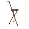 thumbnail image 1 of Canddidliike Lightweight Adjustable Folding Cane Seat with Light-Brown, Elderly Assistance Products, 1 of 9