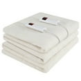 thumbnail image 1 of Canddidliike Machine Washable Electric Bed Warmer with Dual Controller 9 Heat Setting and 9-Hour Auto Off and Overheat Protection, Electric Mattress Pad for Bedroom, Queen Size, White, 1 of 11