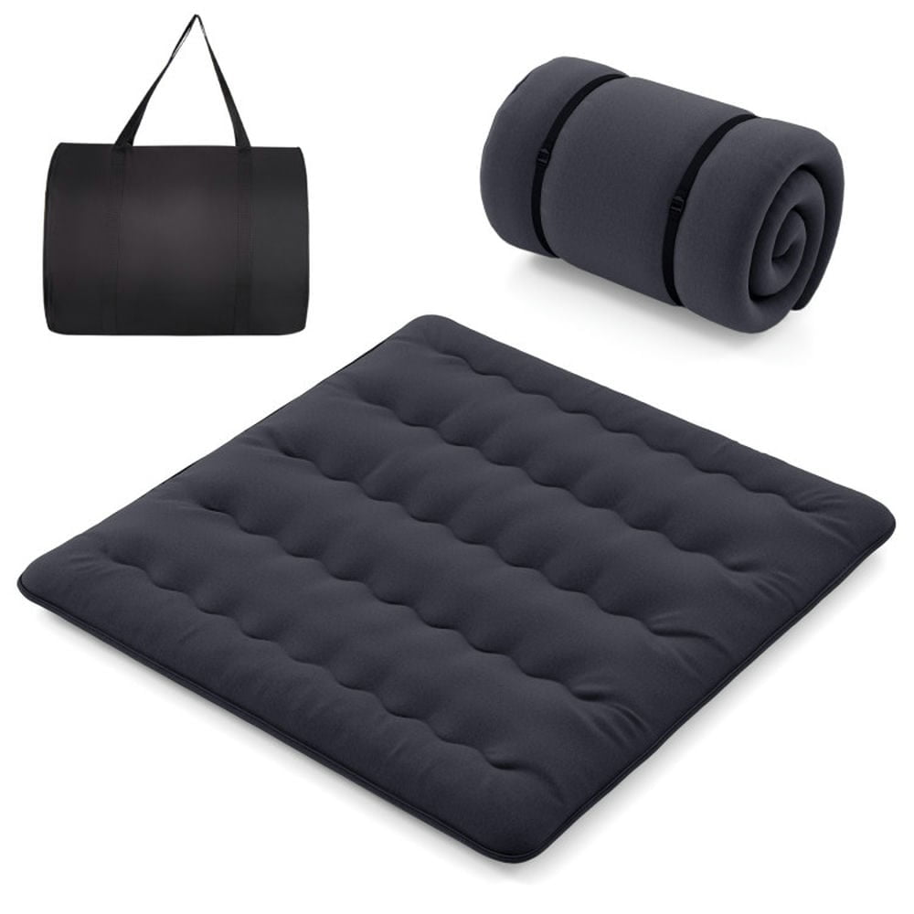 Canddidliike Mattress with Washable Cover and Foldable Mat, Floor Mattress for Bedroom, King Size, Black