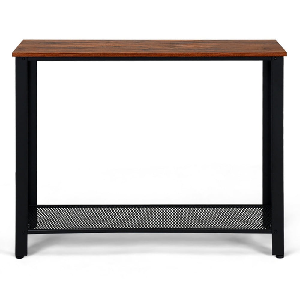 Canddidliike Metal Frame Wood Console Sofa Table with Storage Shelf-Black, Narrow Console Table for Foyer & Entry Spaces Canddidliike Metal Frame Wood Console Sofa Table with Storage Shelf-Black, Narrow Console Table for Foyer & Entry Spaces