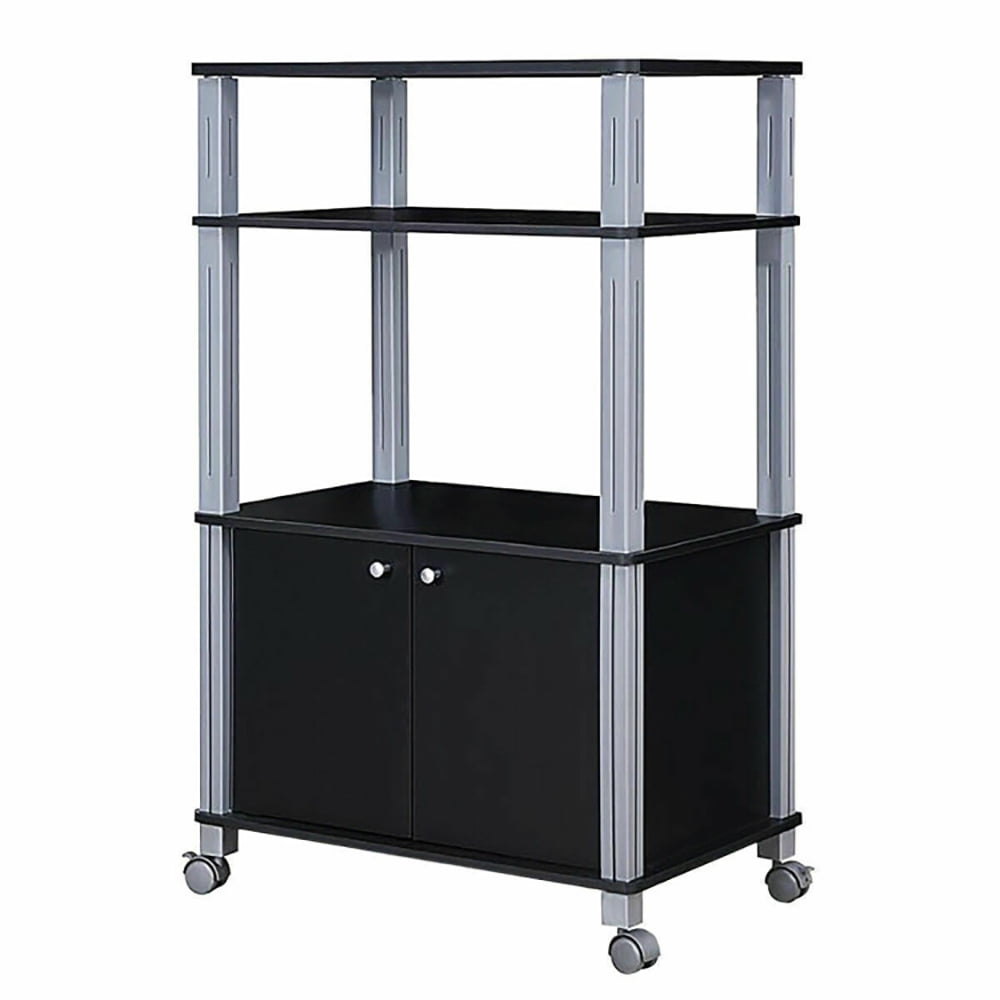 Canddidliike Microwave Rack Stand Rolling Storage Cart-Black, Bakers Rack Kitchen Storage Shelf Canddidliike Microwave Rack Stand Rolling Storage Cart-Black, Bakers Rack Kitchen Storage Shelf