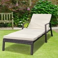 thumbnail image 1 of Canddidliike Outdoor Lounge Chair with Cushions, Patio Rattan Wicker Chaise - Brown, 1 of 6