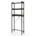 thumbnail image 1 of Canddidliike Over The Toilet Storage Rack with Hooks and Adjustable Bottom Bar-Gray, Bathroom Storage Cabinet, 1 of 7