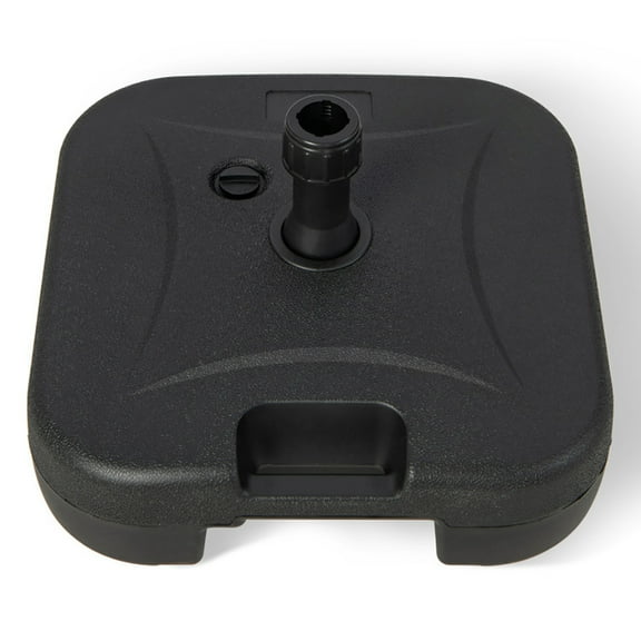 Canddidliike Patio Umbrella Base, Fillable Patio Umbrella Base with Handle Fit 1.5 Inch Umbrella Poles-Black, Black