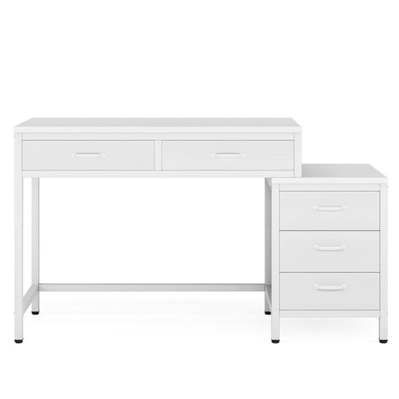 Canddidliike Printer Stand Desk, 3 Drawers, E1 Particleboard, 39.37"W x 17.72"D Desk