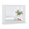 thumbnail image 1 of Canddidliike Rectangle Bathroom Mirror with Shelf 23.5 x 17.5 Inch and Wood Frame-White, Mirrors for Wall, 1 of 9