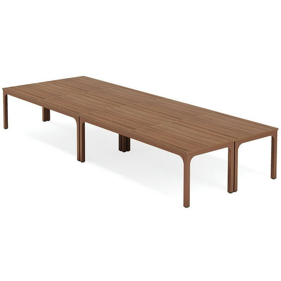Canddidliike Rectangular Dining Table, 78 inch Long Kitchen Table for 6-8 People, Dining Table for Living Room, Kitchen, Brown