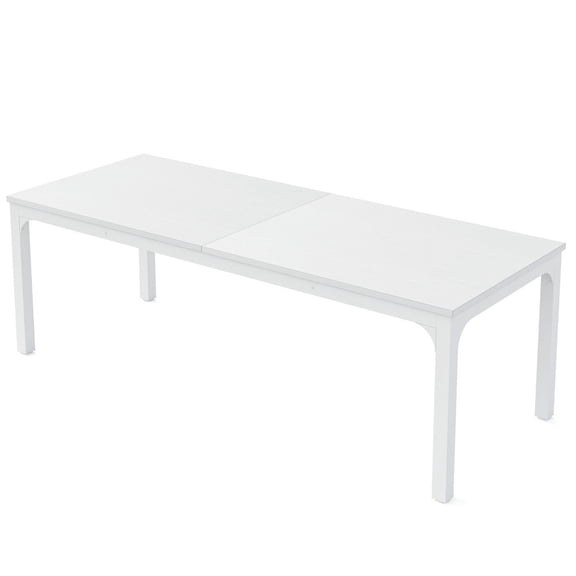 Canddidliike Rectangular Dining Table, 78 inch Long Kitchen Table for 6-8 People, Dining Table for Living Room, Kitchen, White