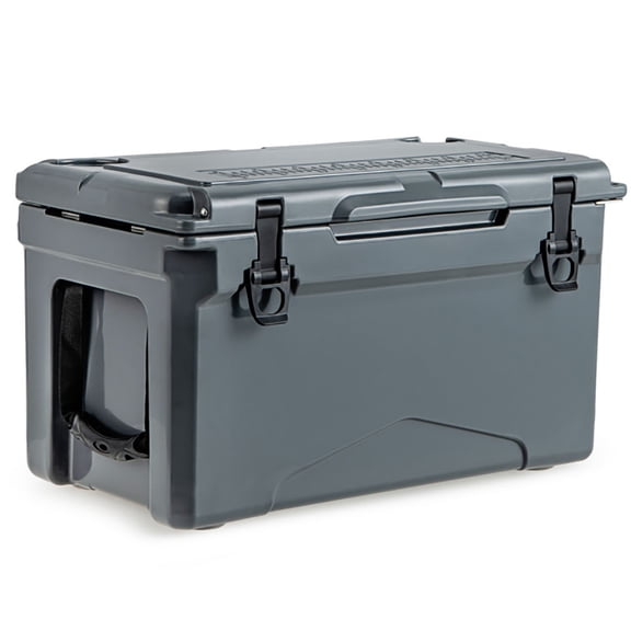 Canddidliike Rotomolded Cooler with Integrated Cup Holders and Bottle Opener-Gray