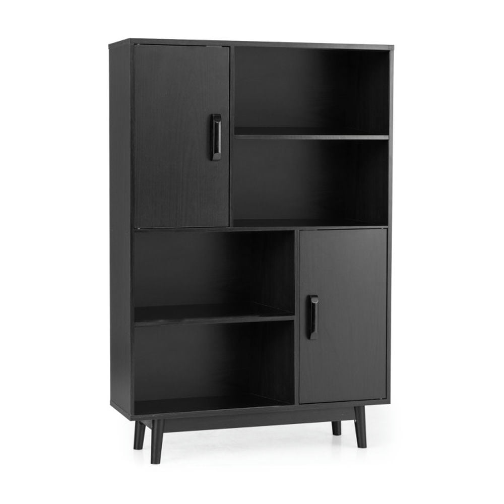 Canddidliike Sideboard Storage Cabinet with Door Shelf-Black, Tall Bookshelf, Book Shelves for Living Room, Home Office, Bedroom, Balcony Canddidliike Sideboard Storage Cabinet with Door Shelf-Black, Tall Bookshelf, Book Shelves for Living Room, Home Office, Bedroom, Balcony